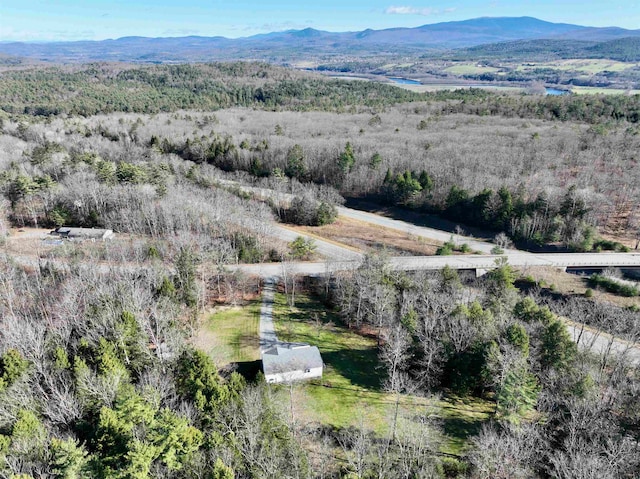 aerial view featuring a mountain view