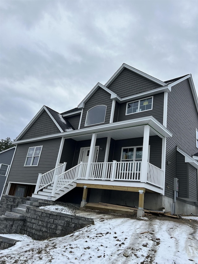 view of front of house with covered porch