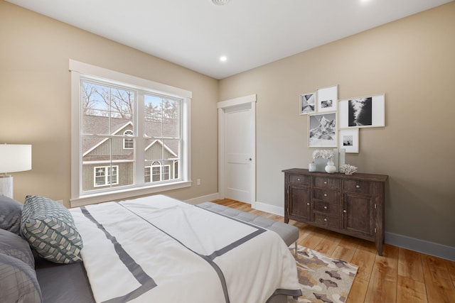 276 Sterling Dr, Laconia, NH 03246 - bedroom featuring baseboards, light wood-style flooring, and recessed lighting