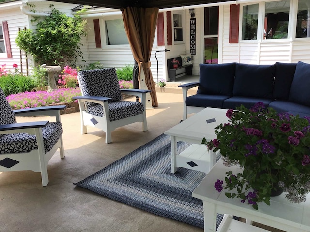 view of patio / terrace with an outdoor hangout area