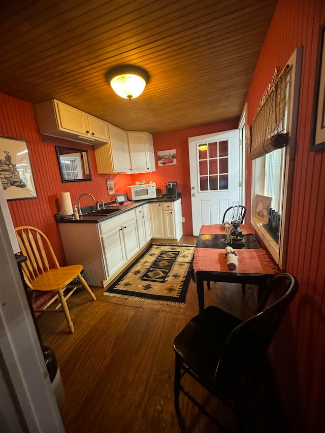 kitchen featuring hardwood / wood-style flooring and sink