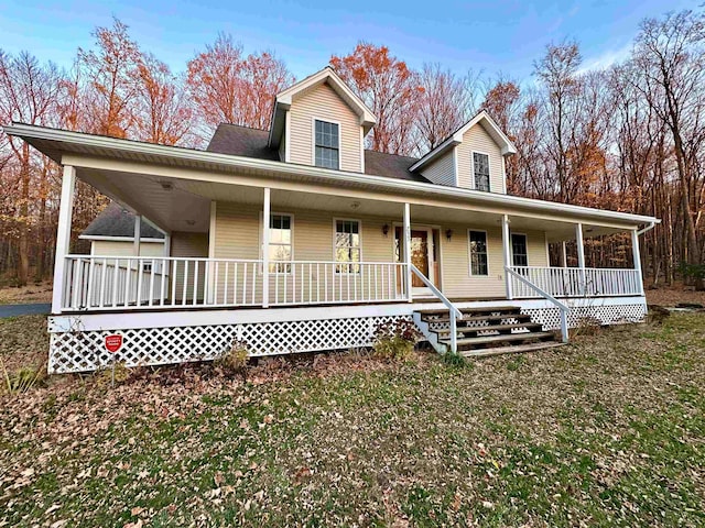 farmhouse with a porch