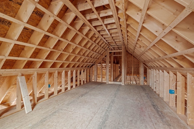 view of attic