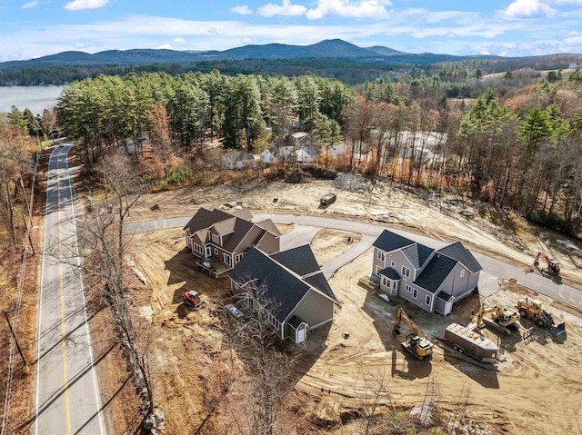 bird's eye view featuring a mountain view