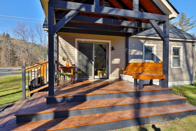 view of wooden terrace