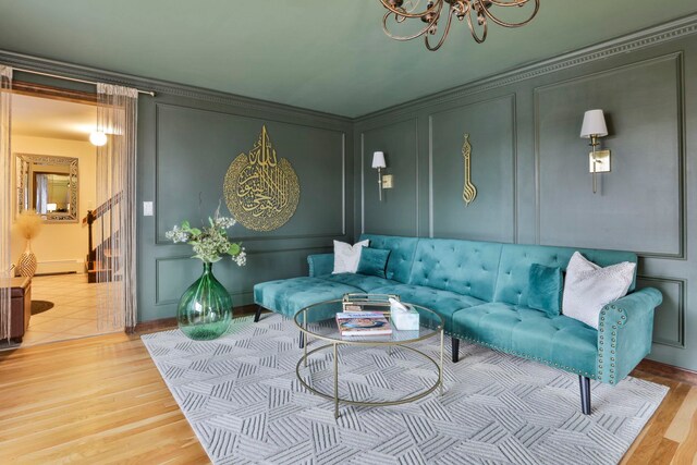 living room featuring hardwood / wood-style floors