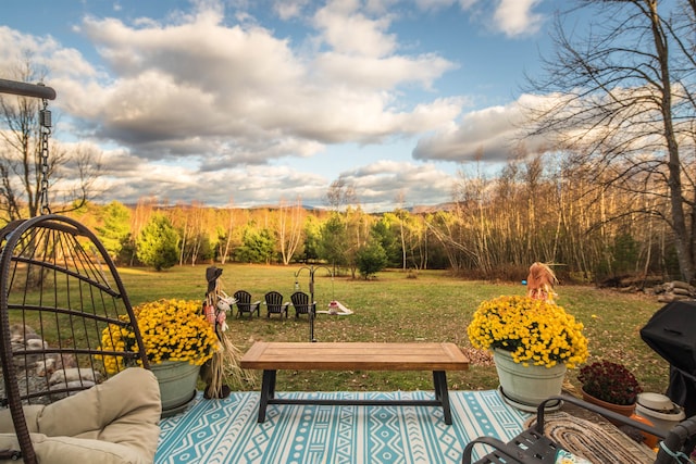 exterior space with an outdoor hangout area