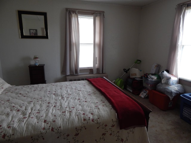 bedroom featuring carpet