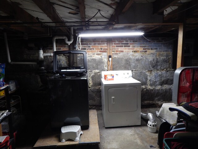 view of basement