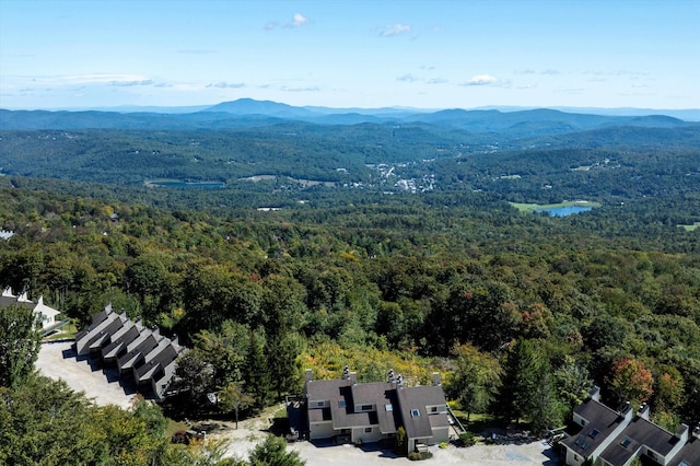 bird's eye view featuring a mountain view