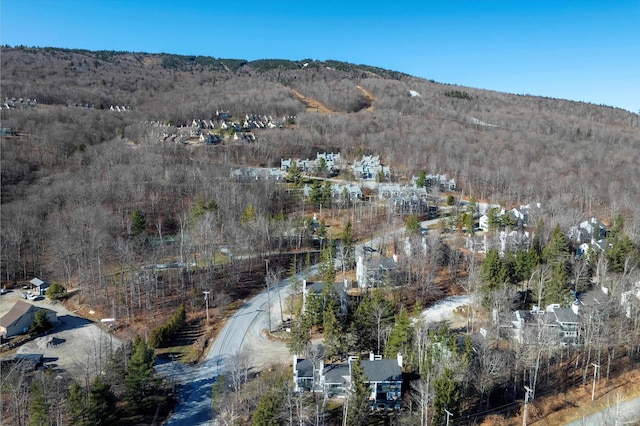 aerial view featuring a mountain view