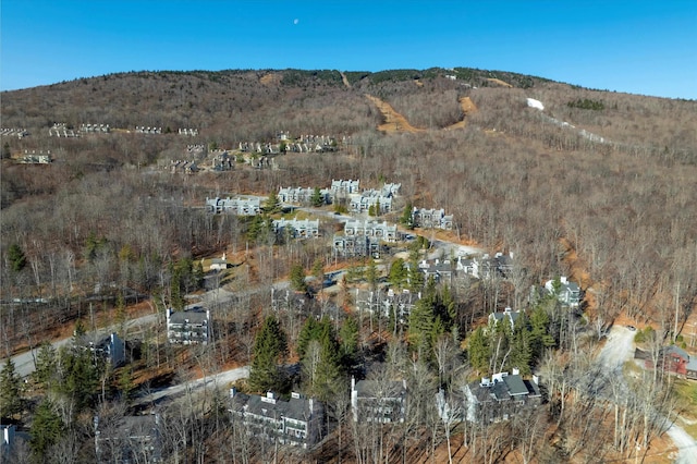 bird's eye view with a mountain view