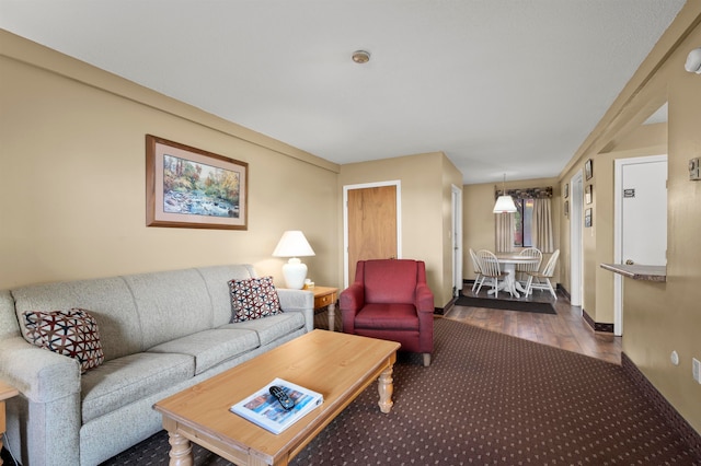 living room featuring hardwood / wood-style floors