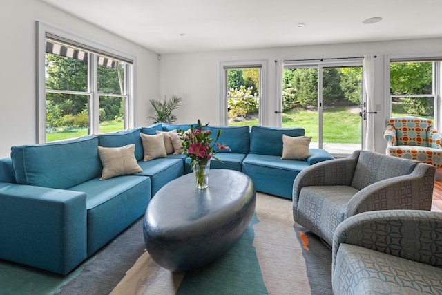 view of carpeted living room