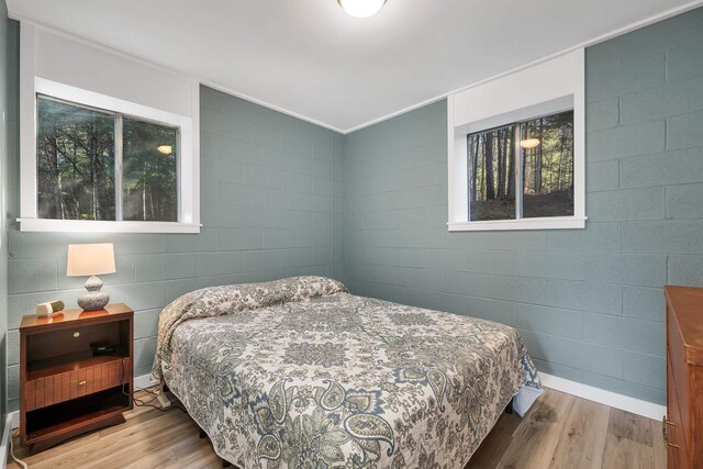 69 Grandview Dr, Woodstock, NH 03293 - bedroom featuring multiple windows and light hardwood / wood-style floors
