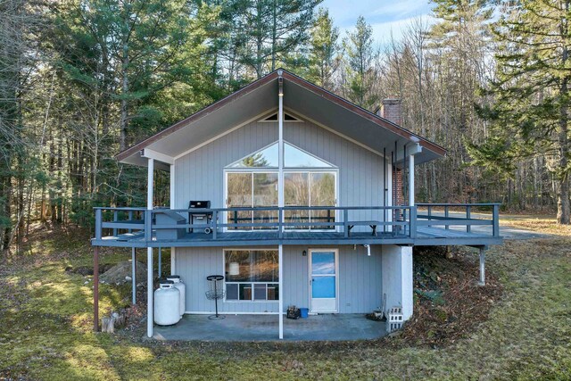 69 Grandview Dr, Woodstock, NH 03293 - back of house with a patio area and a deck