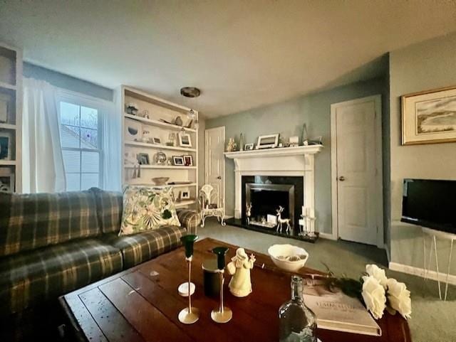 view of carpeted living room