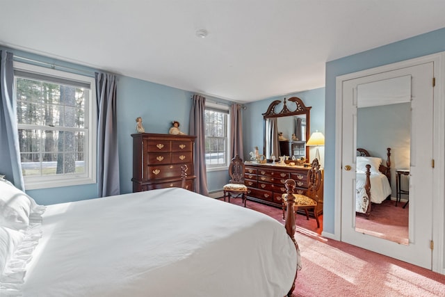 view of carpeted bedroom