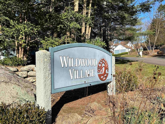 view of community sign