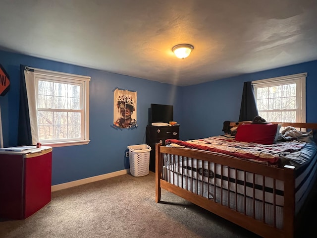 view of carpeted bedroom