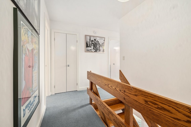 corridor with carpet floors