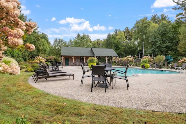 view of pool with a patio area