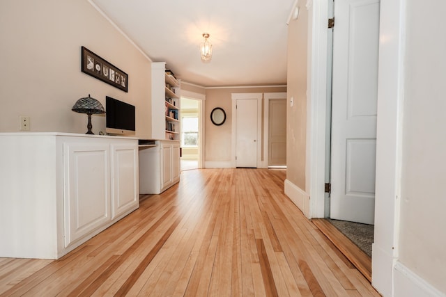 interior space with light wood-type flooring