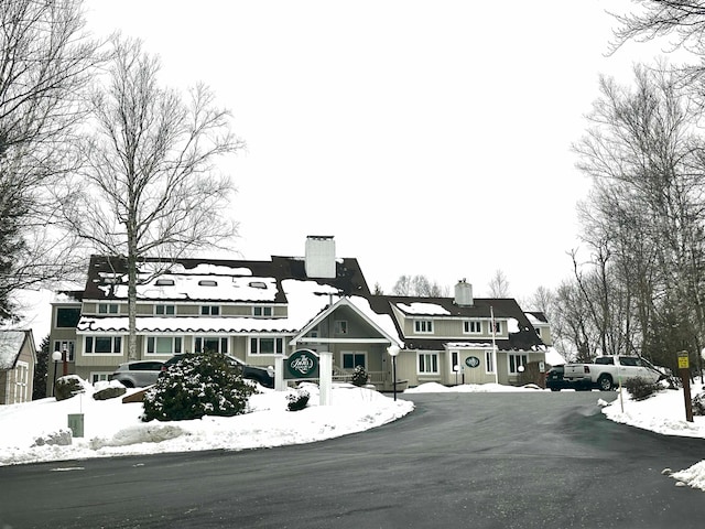 exterior space with a chimney