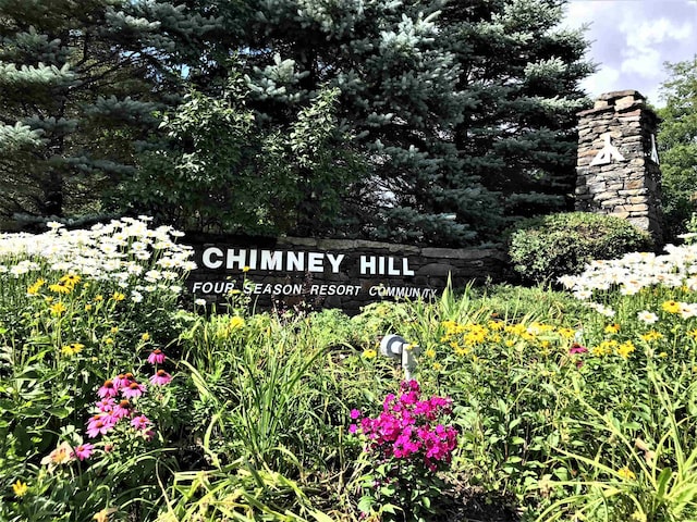 view of community sign