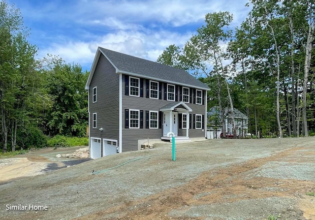 view of front facade with a garage