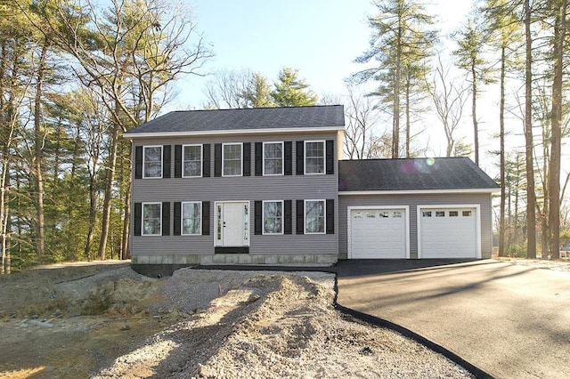 colonial house with a garage