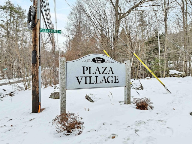 view of community sign