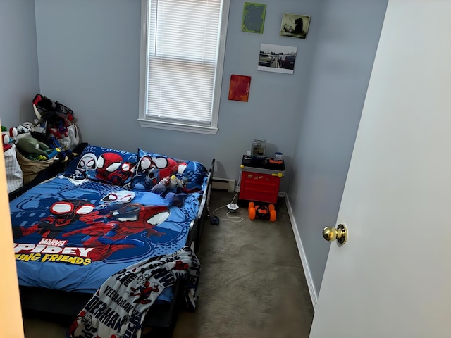 bedroom with carpet floors