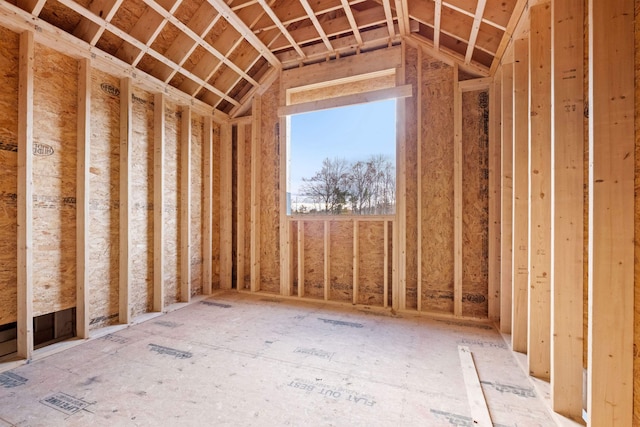 miscellaneous room with vaulted ceiling