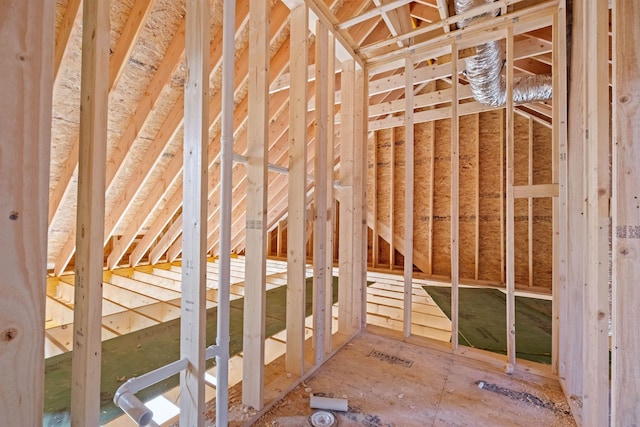 view of attic