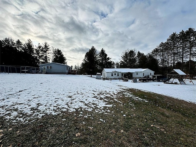 view of snowy yard