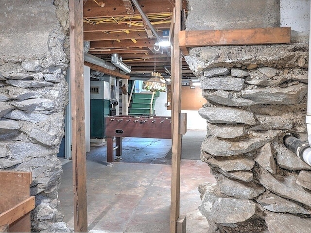 view of basement