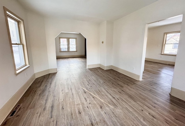 additional living space featuring wood-type flooring