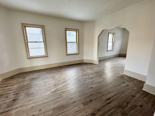 interior space featuring dark wood-type flooring