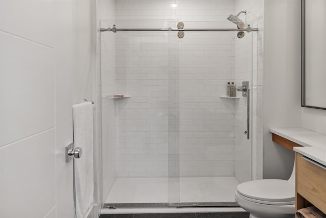 131 Main St Unit 2A-1, Burlington, VT 05401 - bathroom with vanity and a stall shower