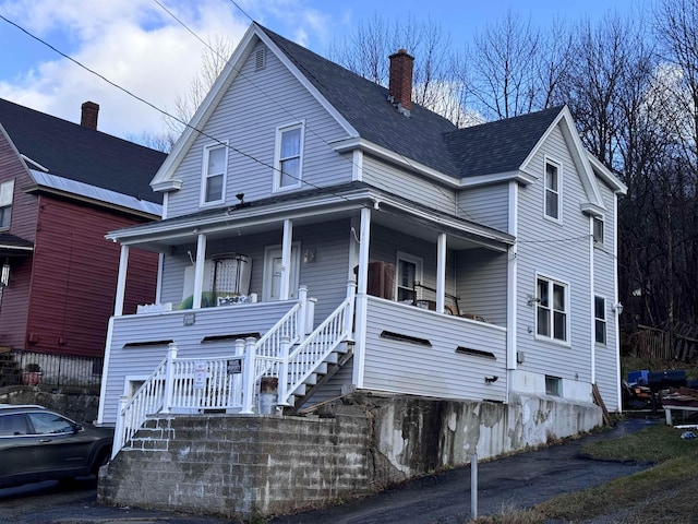 view of front of house with a porch