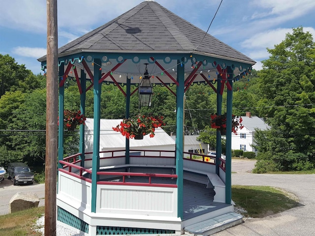 view of community featuring a gazebo