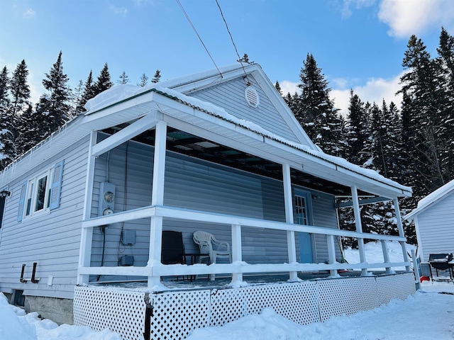 exterior space featuring covered porch