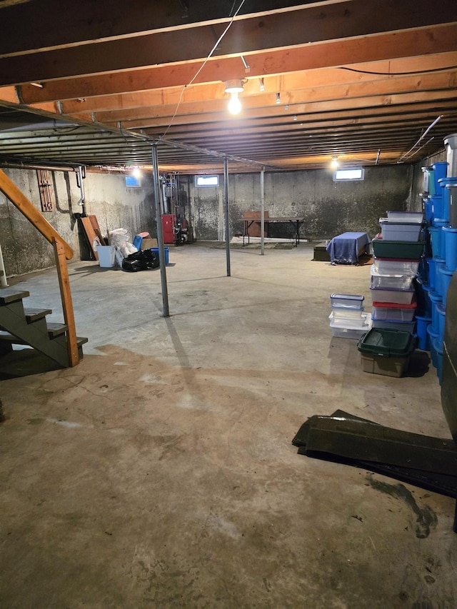 view of basement