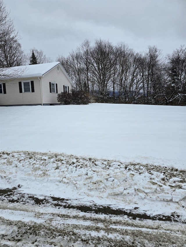 view of snowy yard