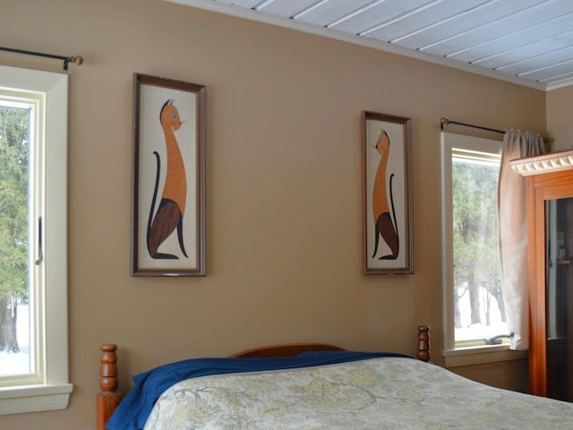 bedroom featuring multiple windows