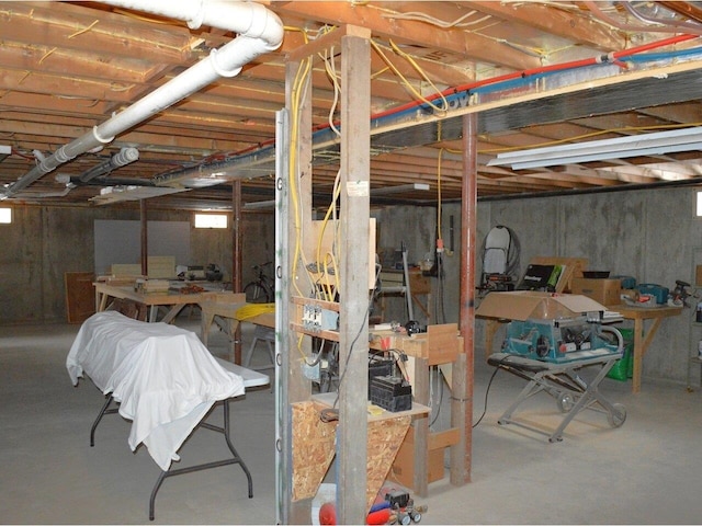 view of basement