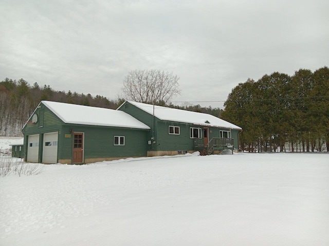 exterior space featuring a garage