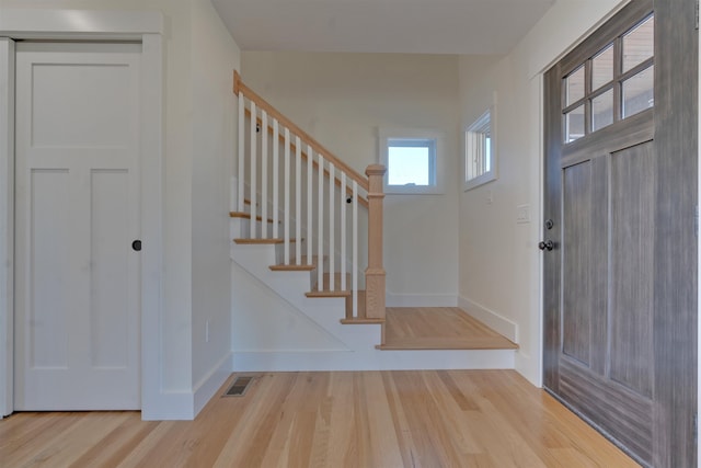 17 Durant Rd, Berwick, ME 03901 - foyer entrance with wood finished floors and stairs