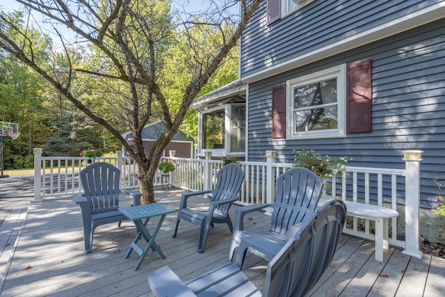 view of wooden deck